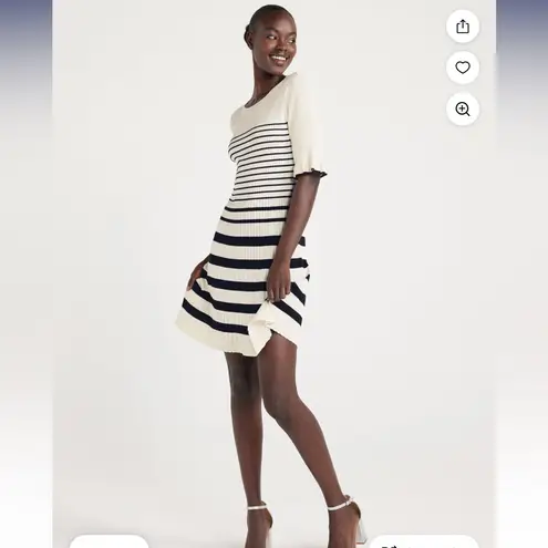 Free Assembly Women's Striped Navy and White Dress size small. NWT! Blue