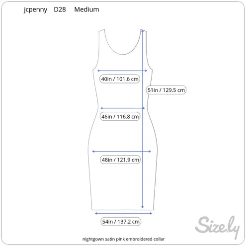 nightgown satin pink embroidered collar Size M