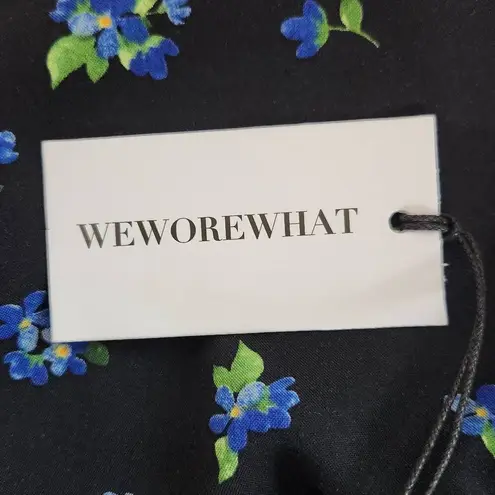 We Wore What Black Floral Cropped Blouse NWT Size Large Boho Floral Blouse