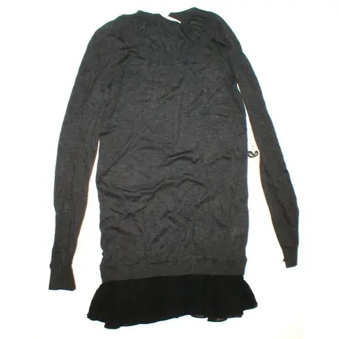 Rachel Roy New NWT $109 Dress Gray Black Sweater Small S Long Sleeves Viscose