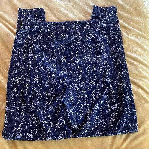 Buff bunny HR tights women's Blue White size XL In EUC Printed