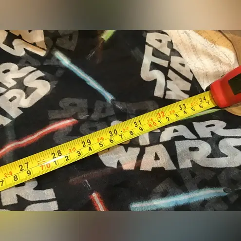 Star Wars infinity Scarf black with logo & light sabers -NEW