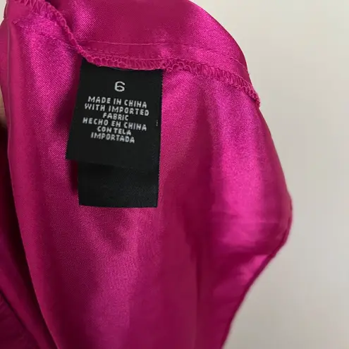 Democracy Y2K Magenta Spaghetti Strap Chiffon Cocktail Dress-Size 6