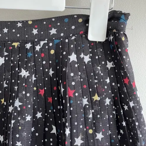 IN AWE | Star Pattern Accordion Pleat Circle Skirt Sz M Black Size M