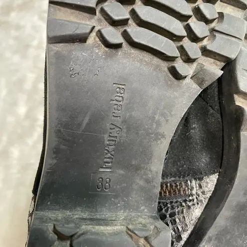 Luxury Rebel  Black Suede Booties 38