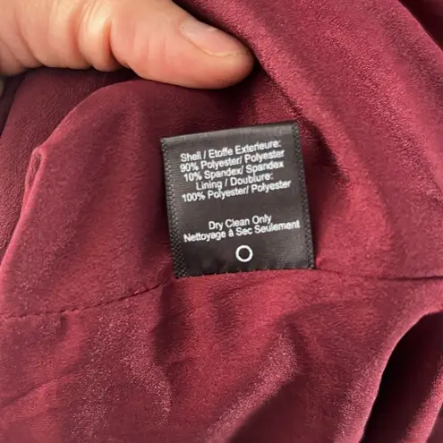 Dress the Population Sleeveless Fluted Midi Dress with Lace back in Burgundy M