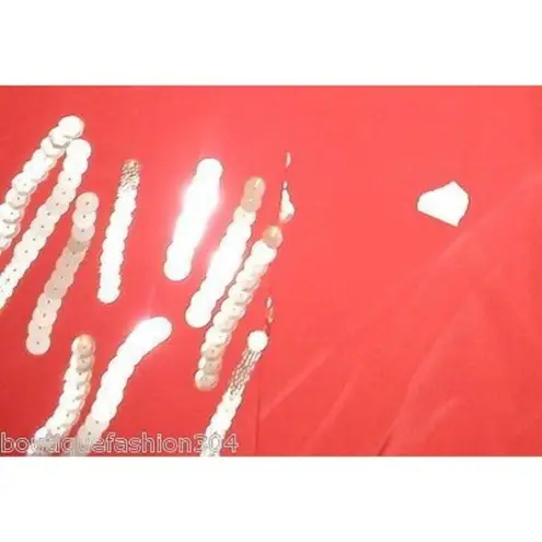 New $495 Womens Josie Natori S NWT Silk Blouse Caftan Top Orange Gold Designer