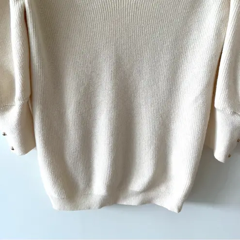 Ba&sh Harris Cream V-Neck Sweater