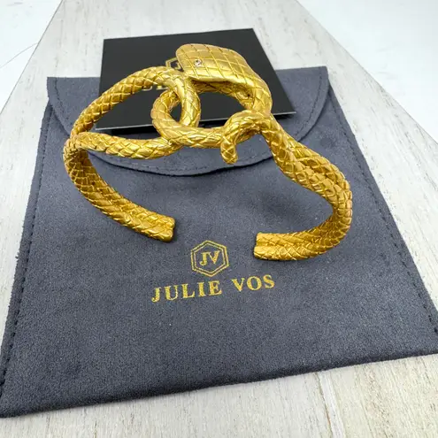 JULIE VOS 24K gold plated serpent cuff, NWOT