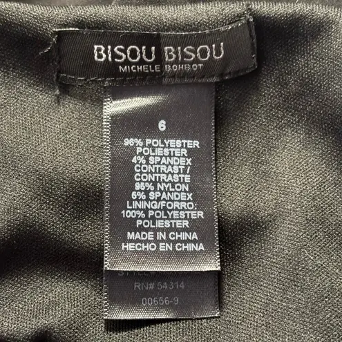 Bisou Bisou Black Lace Bodycon Dress Sz 6 Sleeveless Cocktail Mini Party Bodycon