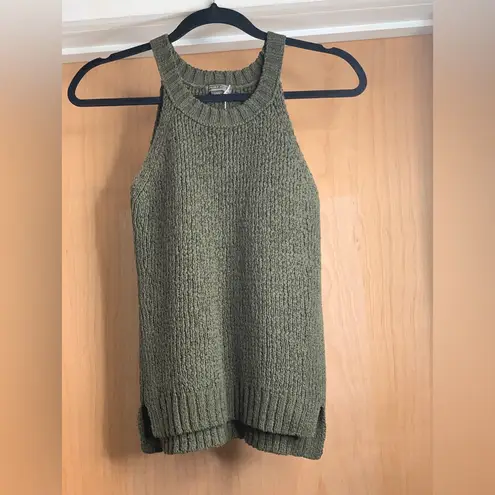 Point Sur Olive Knit Sleeveless Top. Size