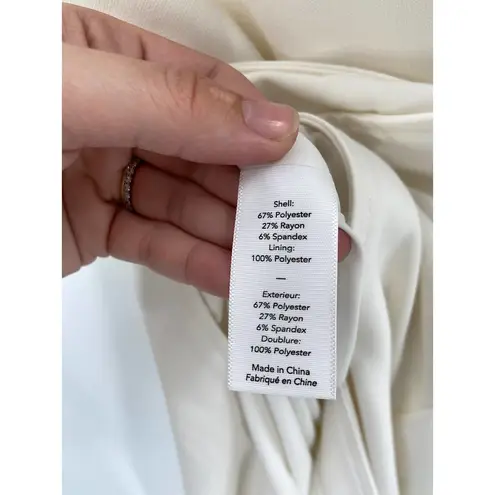 Likely Ella Solid White Strapless Sweetheart Maxi Gown with Front Slit Size 12