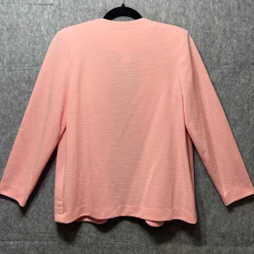 Vintage 70s Graff Californiawear Open Front Blazer Jacket Size 12 Pink Textured
