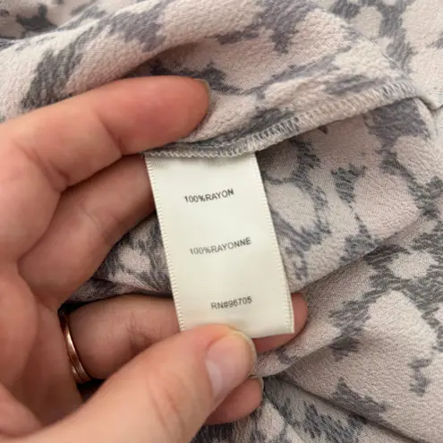 Rebecca Taylor Leopard Animal Print Mini Dress Womens 4 Pink Lightweight Flowy