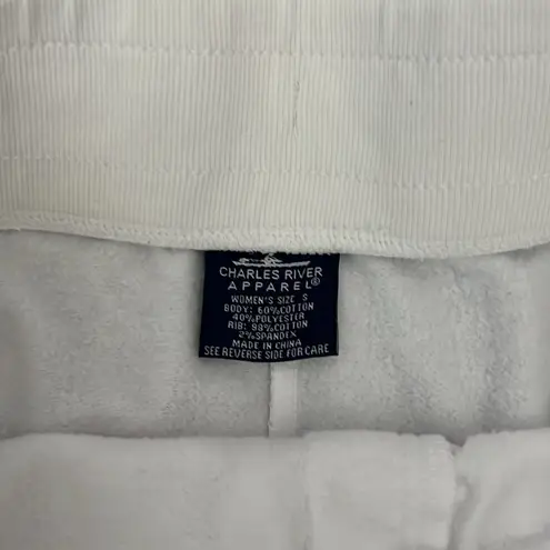 Charles River Apparel White Athletic Shorts with Drawstring