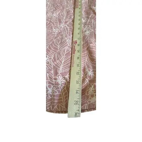 Orvis Linen Knee Length XL Pink Tropical Summer Sleeveless X Large Pockets NEW