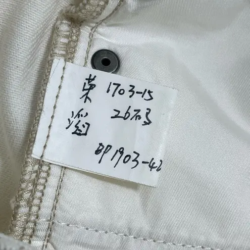 NEW SER.O.YA Mid Rise Jean Short Sz 26 Cut Off White Denim Distressed Destroyed