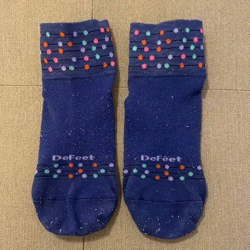 Defeet Women’s polka dot cycling socks Blue Size M