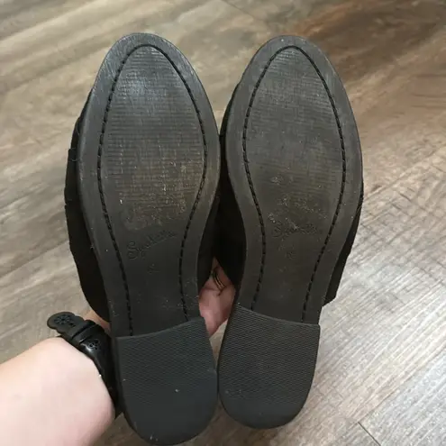 Seychelles Black Suede Quilted Slip On Mules Women’s Size 6.5