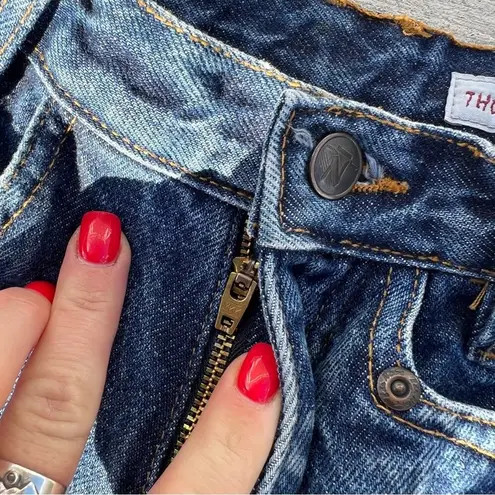 90s Thoroughbred high rise cowgirl western bareback jeans with yoke detail 24x35 Blue Size 24