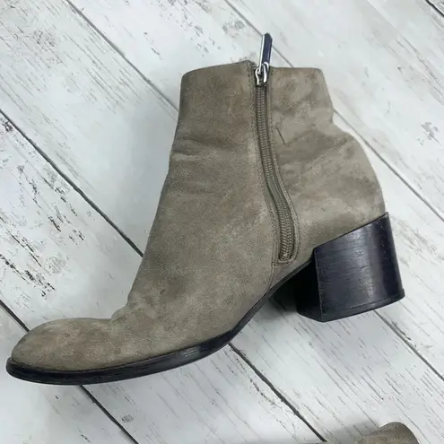 Sam Edelman  Suede Ankle Boots Tan Joey Booties 6 1/2 Neutral Boho Minimalist