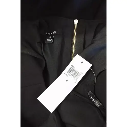 NEW Ivy & Blu ModCloth Sleeveless Black Form Fitted Sheath Dress 8