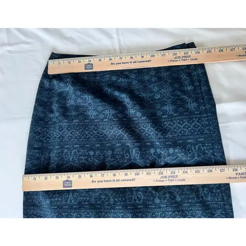 Dude U.S.A. Skirt size medium gray pinstripe long maxi fall skirt VTG Y2K pocket Blue