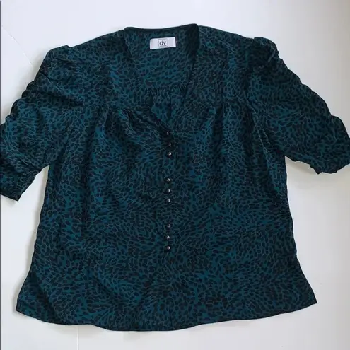 Dolce Vita DV Blue Animal Print Blouse S