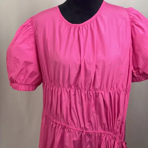 Future Collective hot pink puff sleeve dress woman’s size large