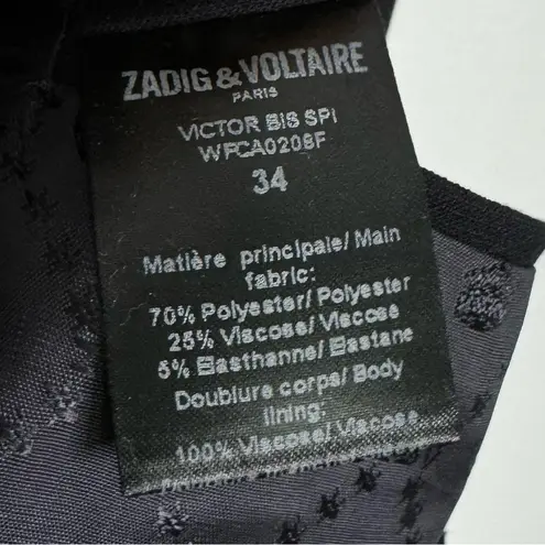 Zadig & Voltaire LOVE Embellished Navy Blazer Viva Victor Bis