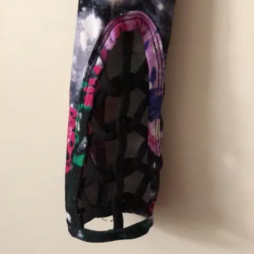 No Boundaries JRS  super soft leggings cosmic Floral S Galaxy LATTICE ankle thumbnail 2