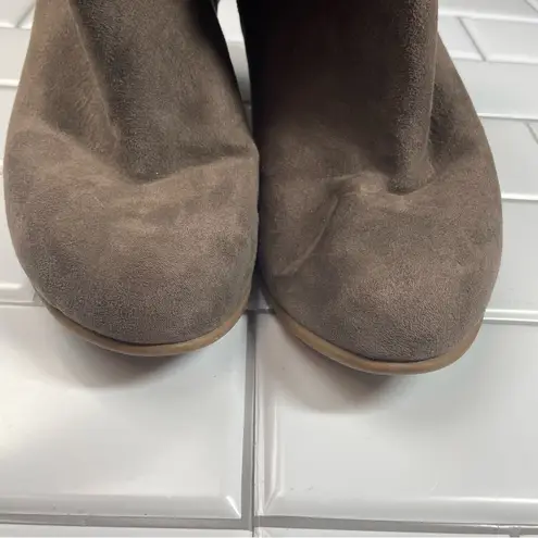 Gap  Chunky Heel Ankle Suede Boot Taupe