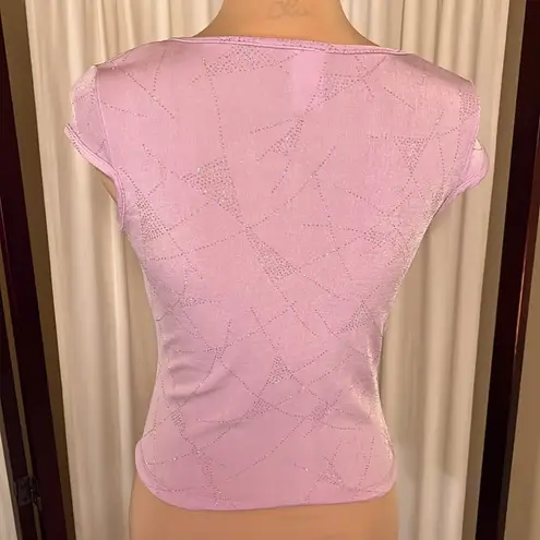 Finesse vintage sparkly top size medium Pink