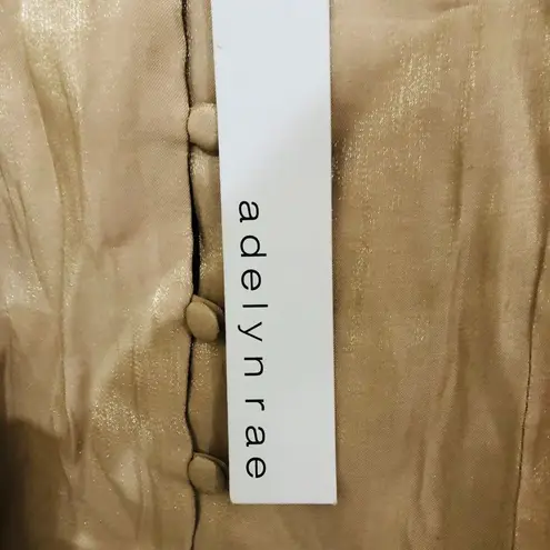 Adelyn Rae Women's Blouse Long Sleeve Button Front Silk Tie Back NEW