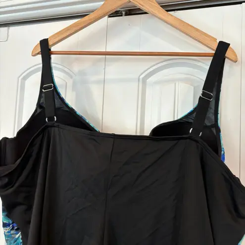 Swimsuits For All Blue Swimsuit Size 32