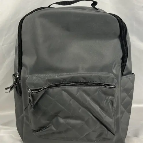 DSW NWT  Quilted Backpack Black Grey Zip Adjustable Women’s