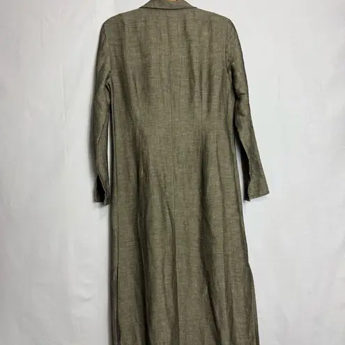 Parisian Signature Khaki Long Sleeve Collar Dress Green Size 6