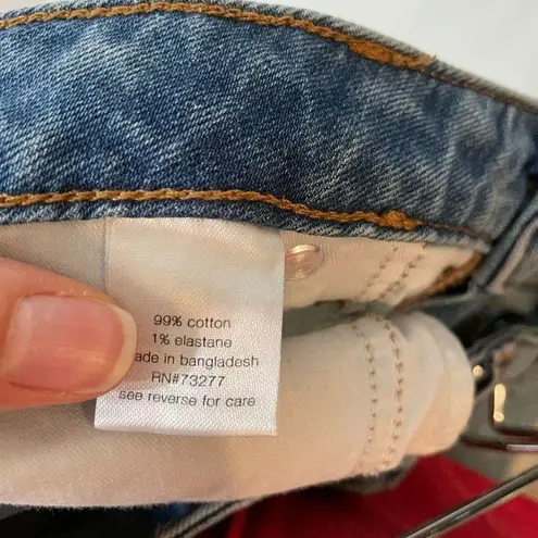 Elizabeth and James Blue Vintage Straight High Rise Jeans Womens 16 Light Wash