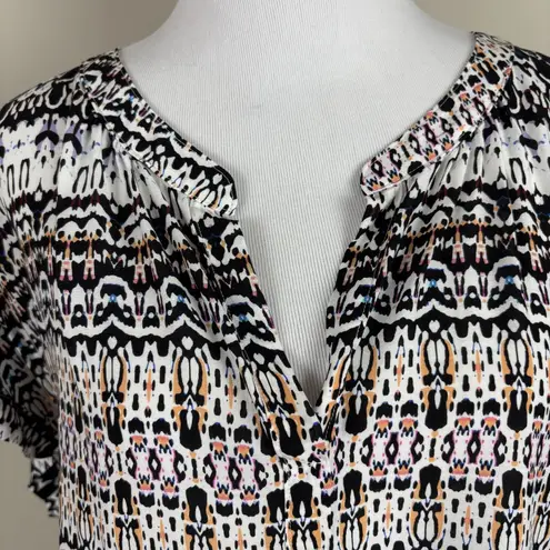 Velvet By Graham & Spencer Tunic Top Womens Medium Ikat Printed Relaxed Fit M