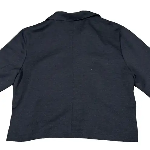 JM Collection JM Collections Black Cropped Long Sleeve Blazer Jacket Size XL