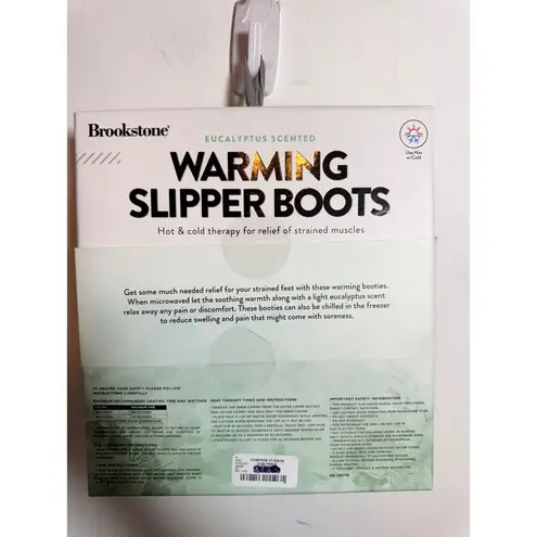 Brand New Brookstone Theraspa Women's OSFA Black Warming Foot Pain Boots Slipper Size 10