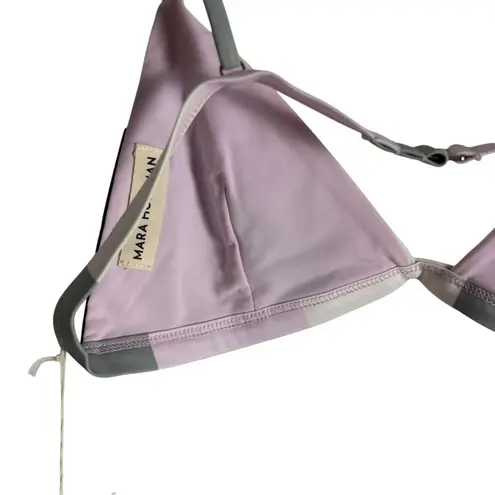 Mara Hoffman Astrid Colorblock Sage Multi Triangle Bikini Swimsuit Top Size XL