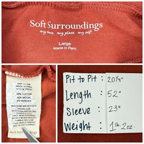 Soft Surroundings Maxi Dress Large Jackie Jersey Knit Turtleneck Boho Peasant