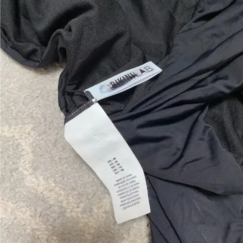 The Bikini Lab Black Tie-Front One-Piece Swimsuit – Size M