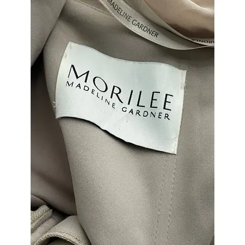 Morilee by Madeline Gardner Latte Taupe Long Gown Chiffon Dress Plus size Tan Size 10