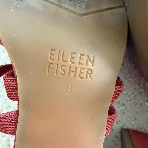 Eileen Fisher  Suede Ankle Strappy Pumps Strap Heels Pointed Toe Rust‎ Size 6 - Image 3