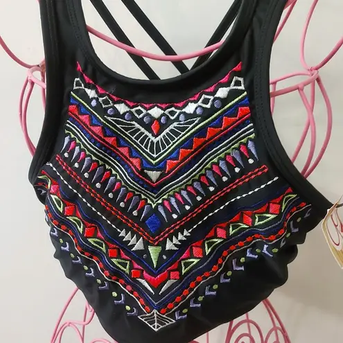 OP  NWT Double Strap Swim Top