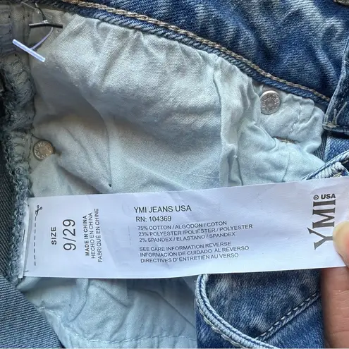 Ymi Blue Jean Shorts High-Waisted Cuffed