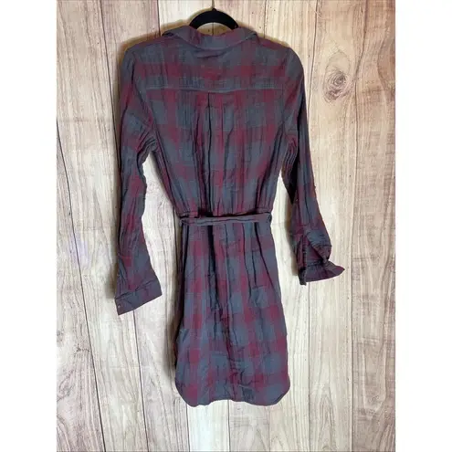 Bob Timberlake NEW Women's Long Sleeve Red Plaid Checkered Dress Size Large $54