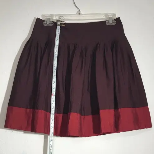 New York & Co. Maroon and Red Skirt Size 2